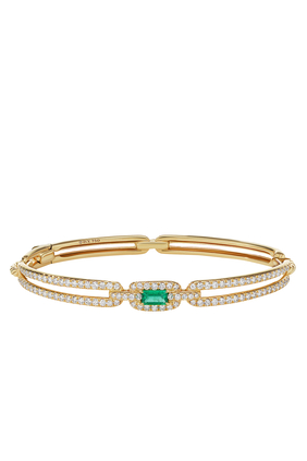 Emerald Stax Single Link Bracelet